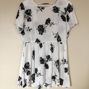 Boutique Floral Peplum Top